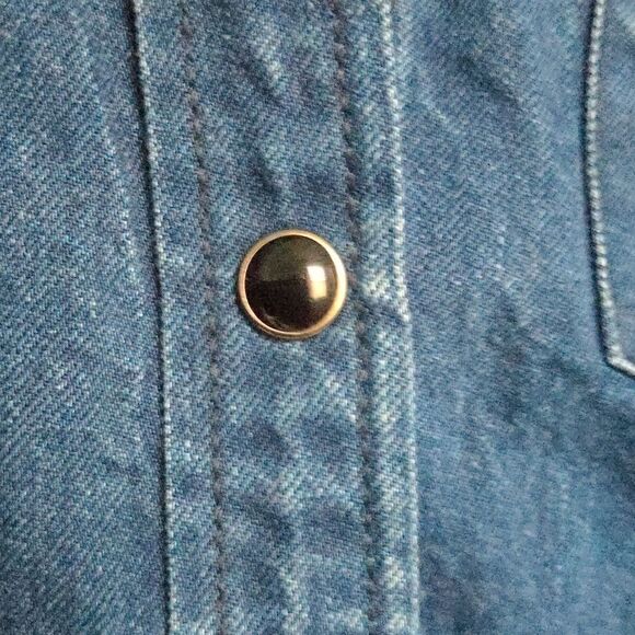 Gap 1969 100% Cotton Distressed Denim Shirt Sz XS - Picture 6 of 7